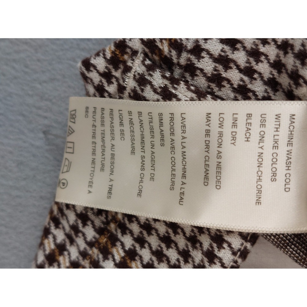 Free People Women Pants 0 Multicolor Plaid Houndstooth Pocket Stretch Career - Picture 9 of 15
